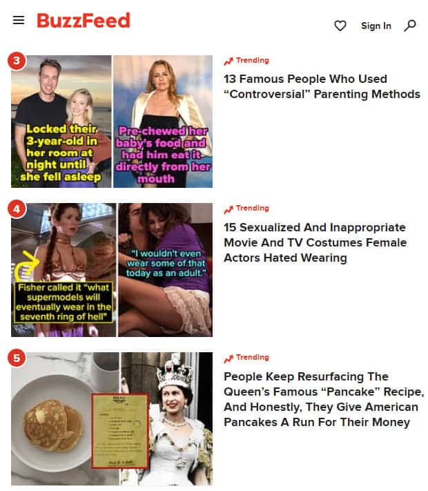 Buzzfeed Social Media Headlines