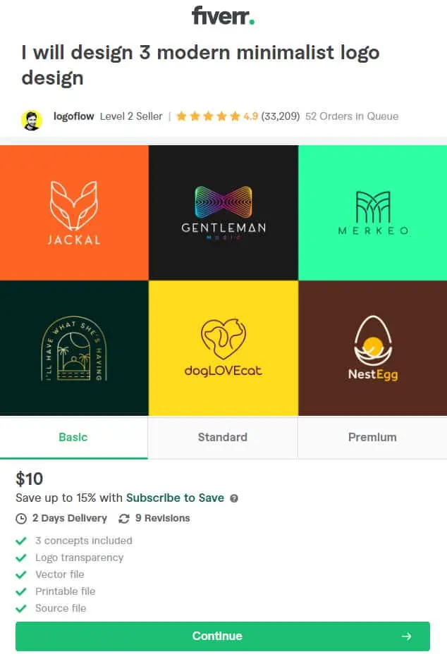 Fiverr Logo Gigs Example