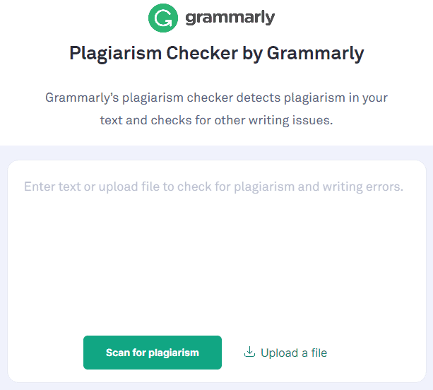 Grammarly Plagiarism Checker