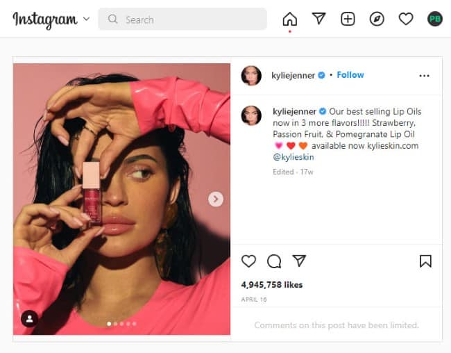 Social Media Influencer Kylie Jenner