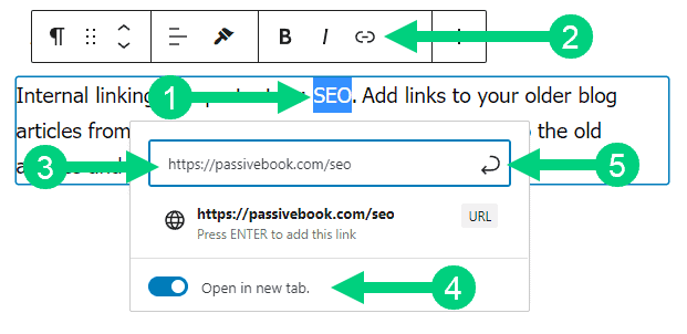 Steps To Add Link In Wordpress
