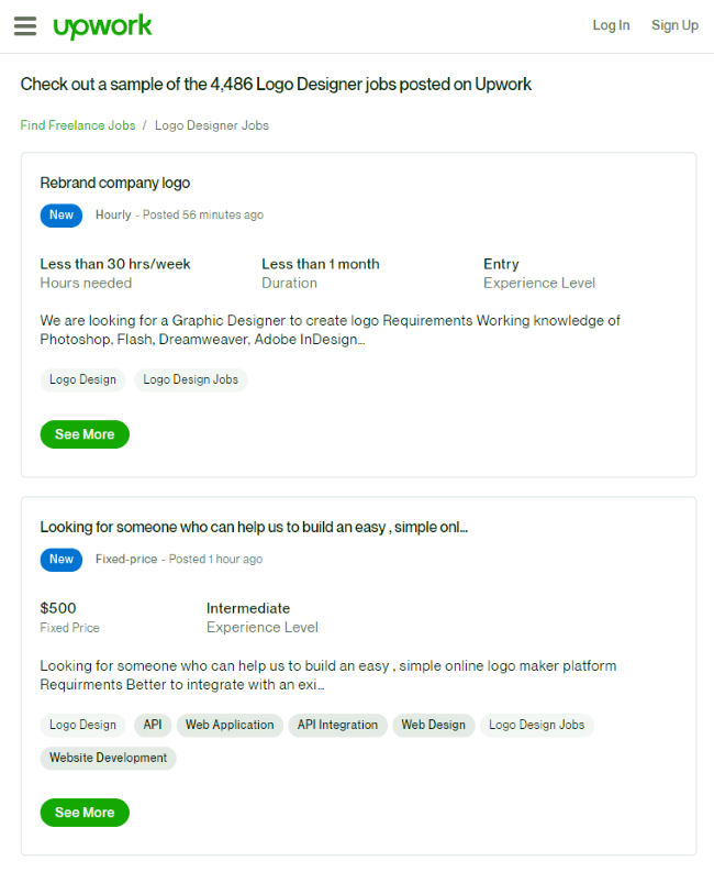 Upwork Freelancer Logo Design Jobs