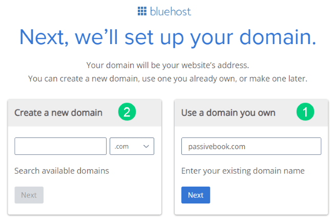 Bluehost Step 4