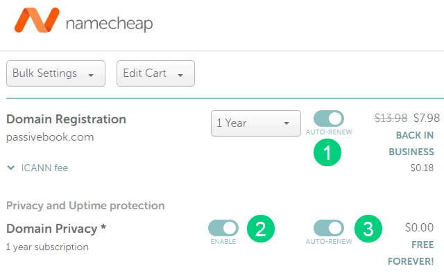 Namecheap Step 4