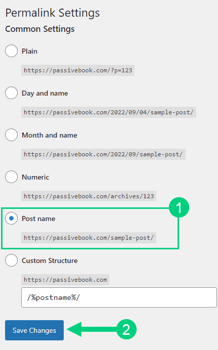 Wp Permalinks Settings