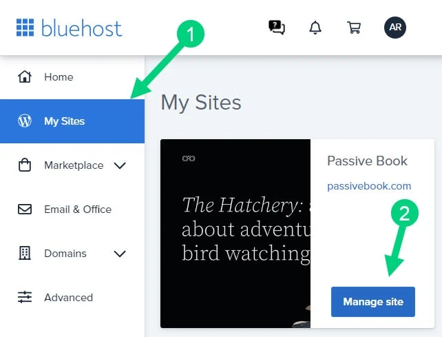 Bluehost Step 15