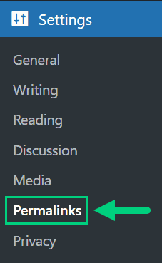 Wordpress Permalink Settings Navigation