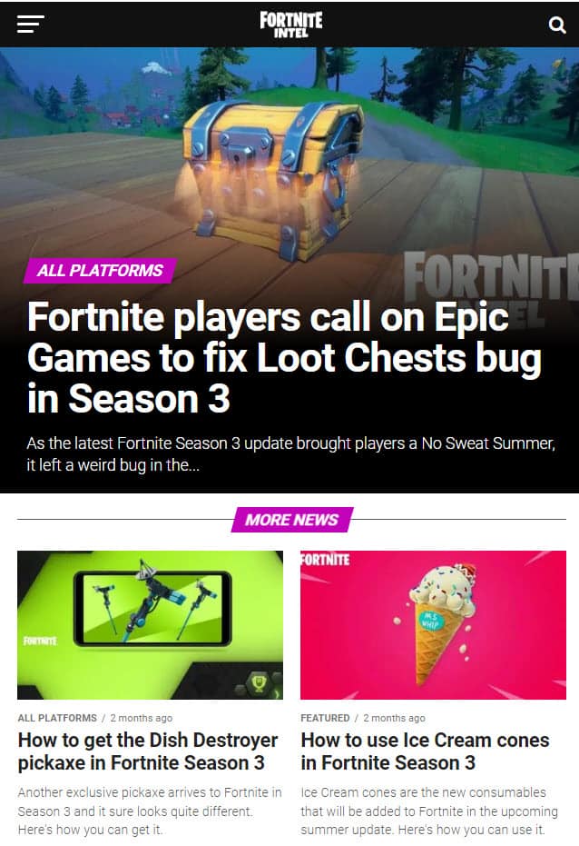 Fortnite Intel