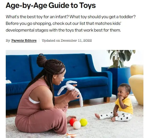 Parenting Blog Buying Guides Post Example