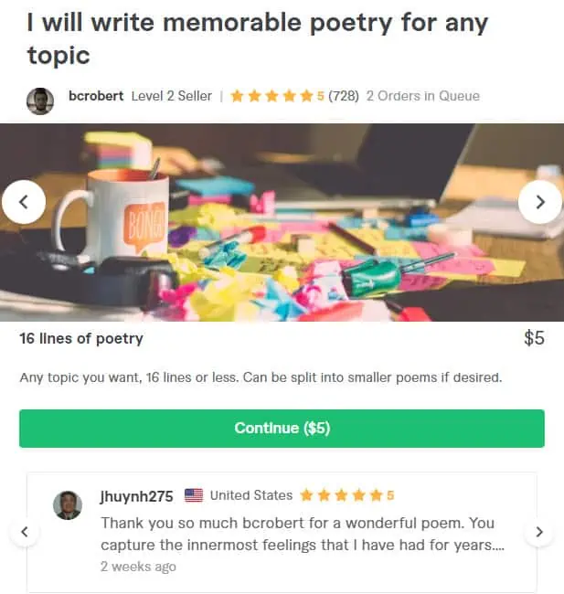 Poetry Blog Sell Poems On Fiverr