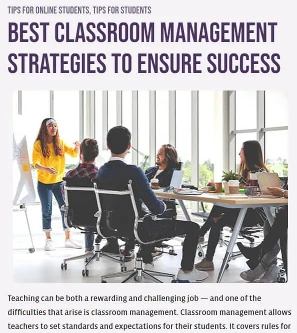 Teacher Blog Classroom Management Posts Example