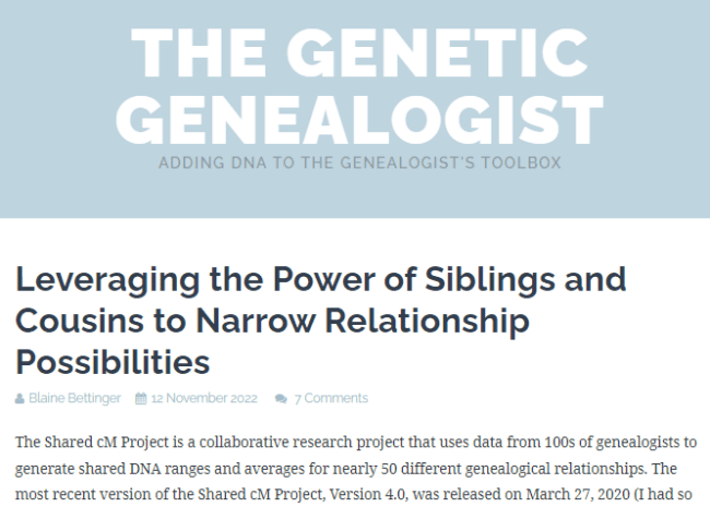 The Genetic Genealogist