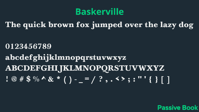 Baskerville Font