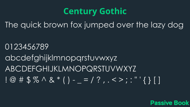 Century Gothic Font