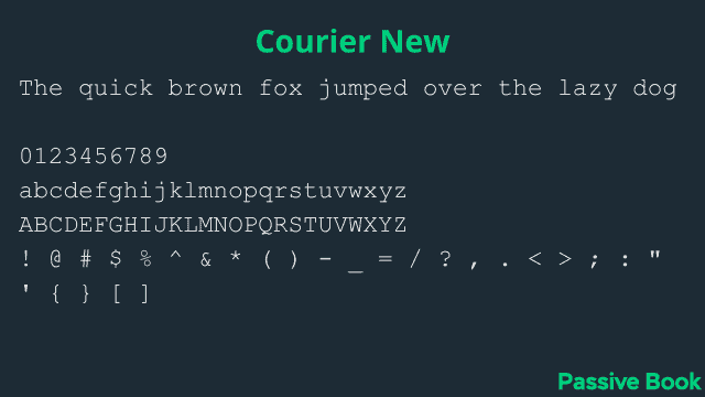 Courier New Font