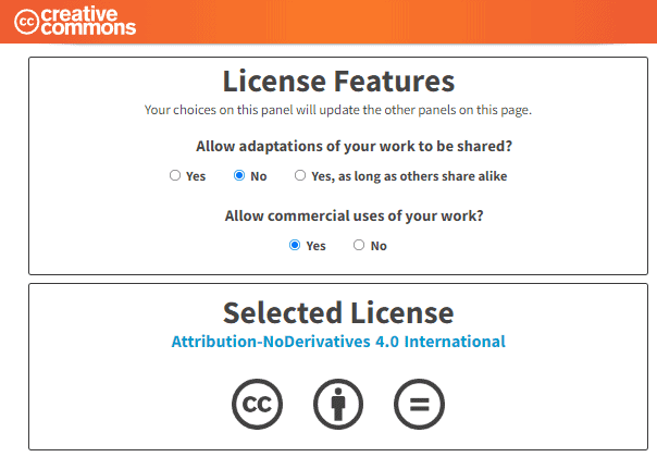 Creative Commons License Generator