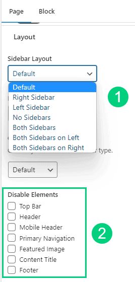 Enable Or Disable Layout And Page Elements