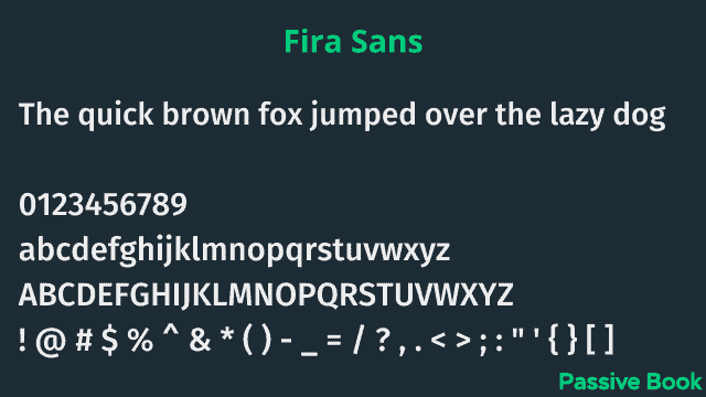 Fira Sans Font