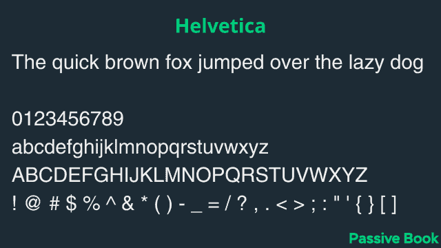 Helvetica Font