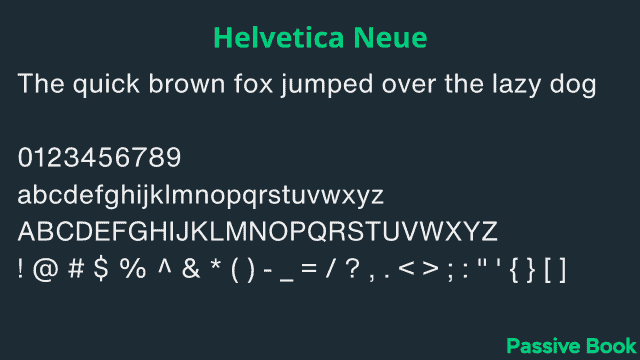 Helvetica Neue Font