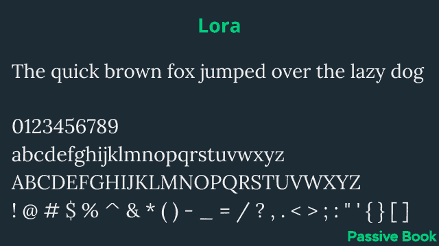 Lora Font