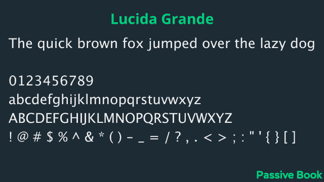 Lucida Grande Font