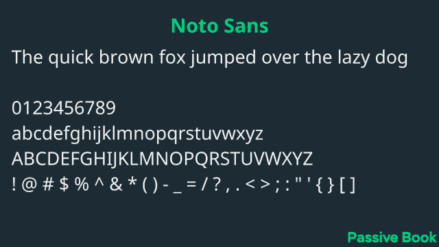 Noto Sans Font