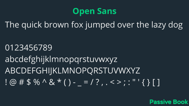 Open Sans Font