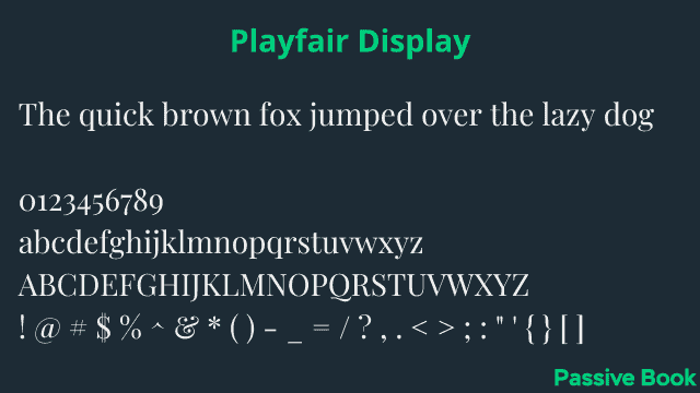 Playfair Display Font