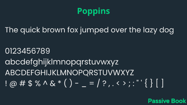 Poppins Font