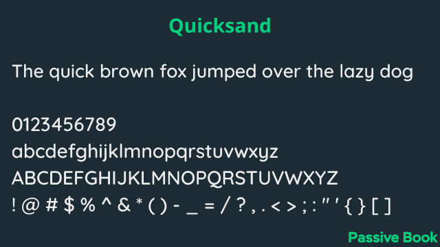 Quicksand Font