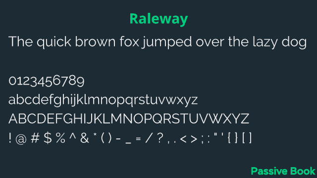 Raleway Font