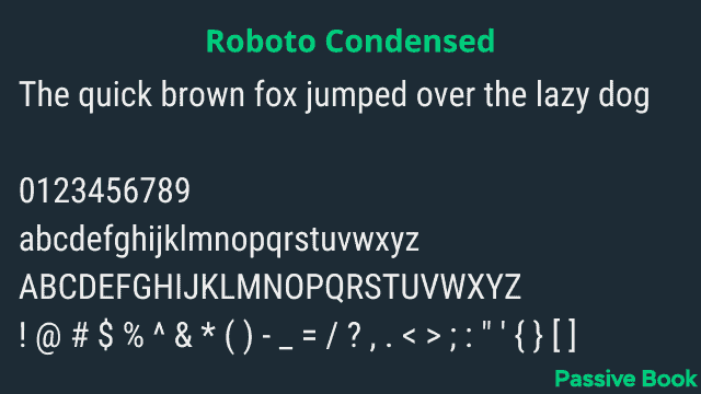 Roboto Condensed Font