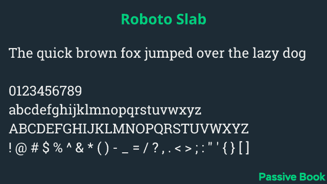 Roboto Slab Font