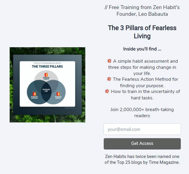 Zen Habits Optin Form