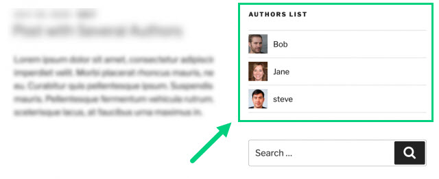 Authors List Widget