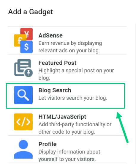 Blogger Search Widget