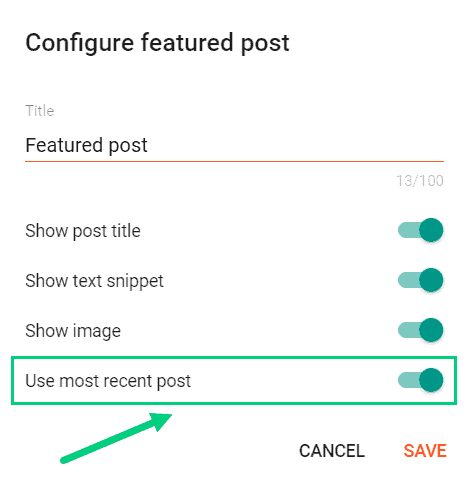 Featured Post Recent Post Toggle