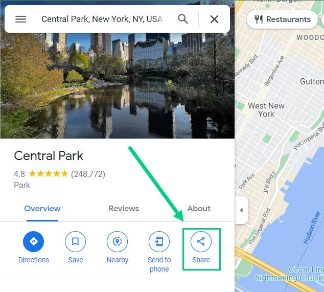 Google Maps Embed Step 1 Share