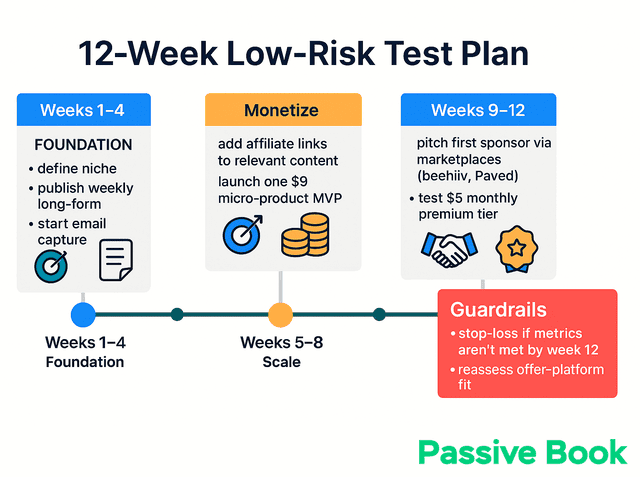 12 week content creation test plan timeline