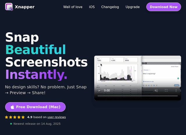 xnapper beautiful screenshot app mac