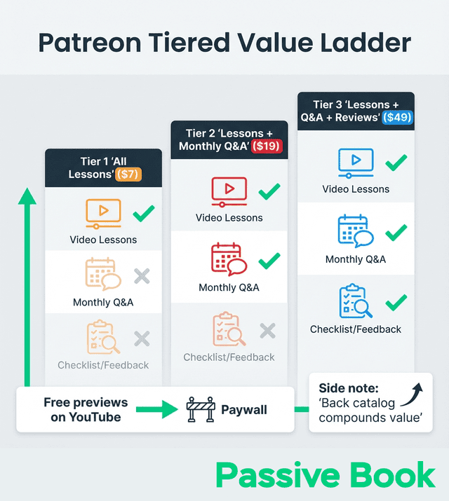 Patreon Tiered Value Ladder Patreon Tiered Value Ladder